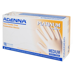ADENNA PLATINUM LATEX PF MEDIUM GLOVES PLT555