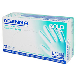 ADENNA GOLD PF LATEX EX-SMALL GLOVES GLD260